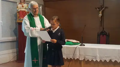 Comenzamos el curso: Eucaristía de inicio de curso, 3º y 4º de Primaria, foto 31 de 63