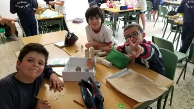 Primera foto de 4º prepara os seus Castros